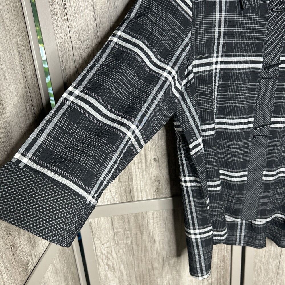 NWT Habitat Top Chopstick Button Shirt Black White Size M - Picture 6 of 10